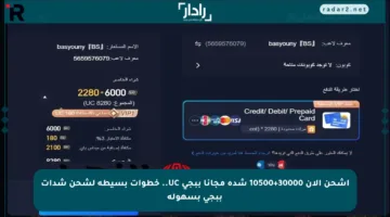 اشحن الآن 30000+10500 شدة مجانا ببجي UC.. خطوات بسيطة لشحن شدات ببجي بسهولة